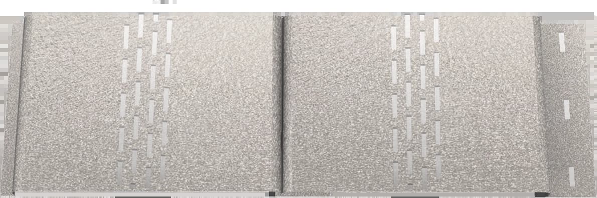 Two pieces of soffit in a textured finish.